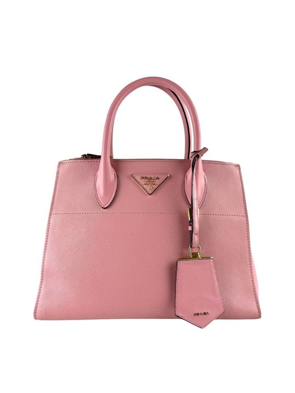 Prada Handbag Saffiano Leather Tote Pink - Picture 1 of 10